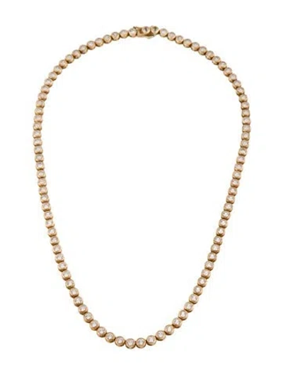 Pre-owned Dorsey 15.52ctw Synthetic Colorless Sapphire James Bezel Rivière Necklace, 18" In Multi