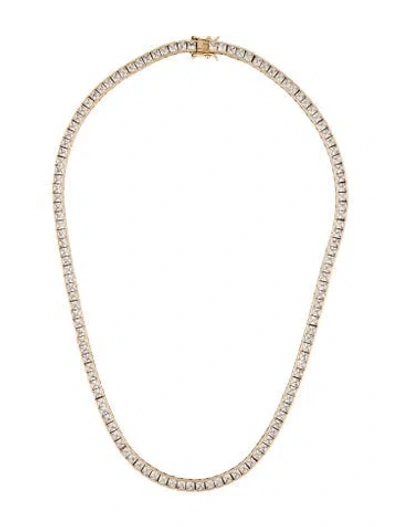 Pre-owned Dorsey 17.92ctw Synthetic Colorless Sapphire Rivière Necklace, 17" In Multicolor