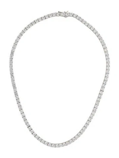 Pre-owned Dorsey 20.00ctw Lab-grown Colorless Sapphire Kate Rivière Tennis Necklace, 15" In Multi