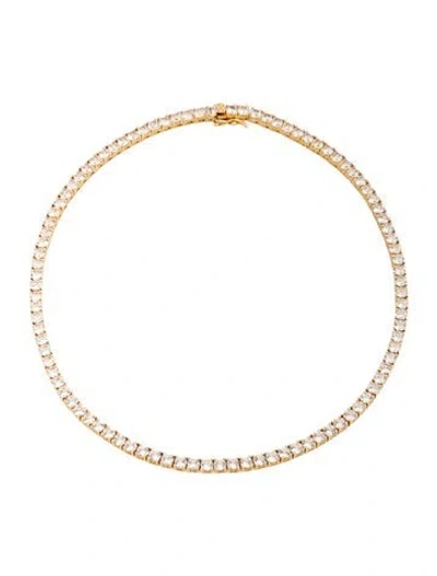 Pre-owned Dorsey 20.00ctw Synthetic Colorless Sapphire Kate Rivière Necklace, 15" In Multicolor