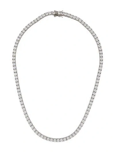 Pre-owned Dorsey 20.80ctw Synthetic Colorless Sapphire Rivière Necklace, 16.5" In Multicolor