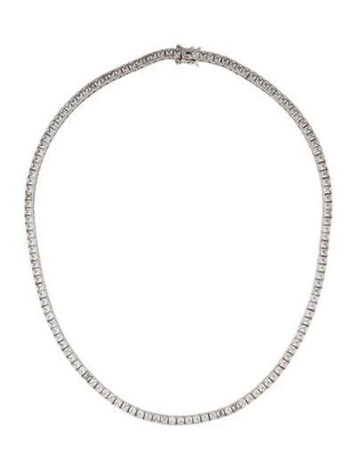 Pre-owned Dorsey 24.0ctw.lab-grown Colorless Sapphire Riviere Necklace, 18" In Multi