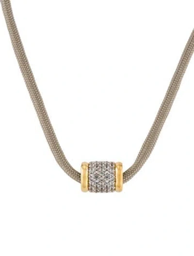 Pre-owned Dorsey 2.88ctw Synthetic Sapphire & Paracord Pendant Necklace, 26" In Multi