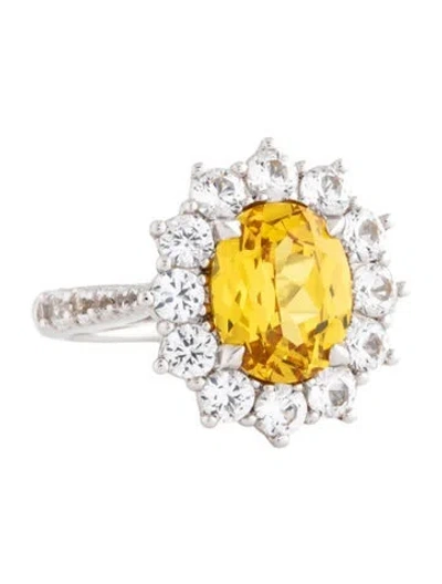 Pre-owned Dorsey 3.21ct Synthetic Sapphire Cocktail Ring In Multicolor