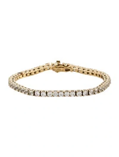 Pre-owned Dorsey 5.10ctw Synthetic Colorless Sapphire Kate Rivière Bracelet, 6.25" In Multicolor