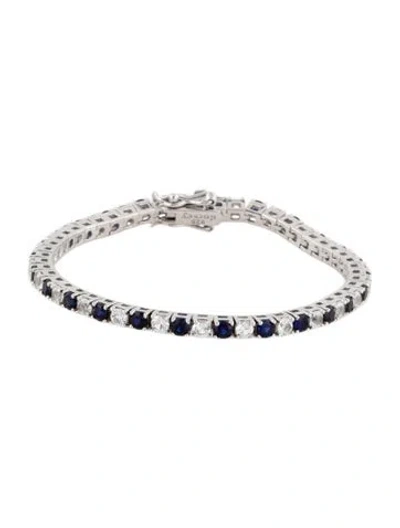 Pre-owned Dorsey 5.10ctw Synthetic Sapphire Kate Rivière Bracelet, 6.25" In Multicolor