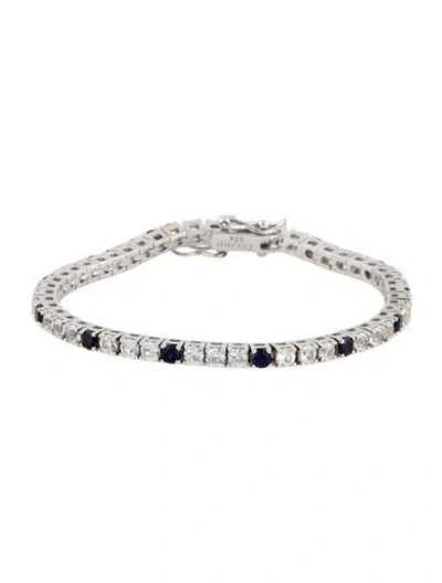 Pre-owned Dorsey 5.10ctw Synthetic Sapphire Kate Rivière Bracelet, 6.25" In Multicolor