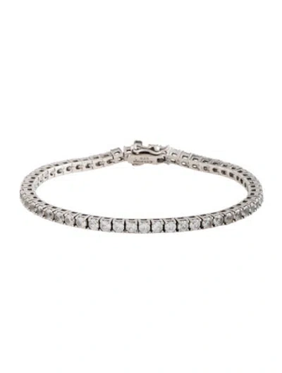 Pre-owned Dorsey 5.50ctw Synthetic Colorless Sapphire Kate Rivière Bracelet, 6.75" In Multicolor