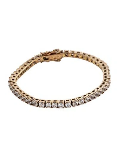 Pre-owned Dorsey 5.50ctw Synthetic Sapphire Kate Riviere Link Bracelet, 5.75" In Multicolor