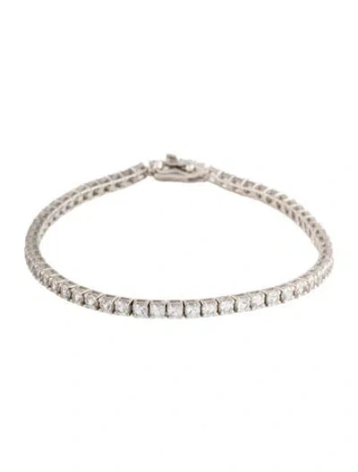 Pre-owned Dorsey 6.00ctw Synthetic Sapphire Tennis Bracelet, 7.5" In Multicolor