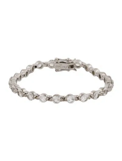 Pre-owned Dorsey 6.62ctw Synthetic Colorless Sapphire Tennis Bracelet, 5.75" In Multi