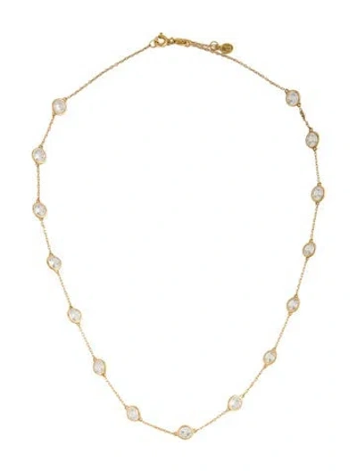 Pre-owned Dorsey 7.50ctw Synthetic Sapphire Clemence Necklace, 17" In Multicolor