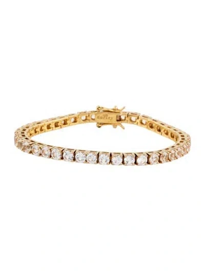 Pre-owned Dorsey 8.20ctw Synthetic Sapphire Kate Rivière Tennis Bracelet, 6.25" In Multicolor