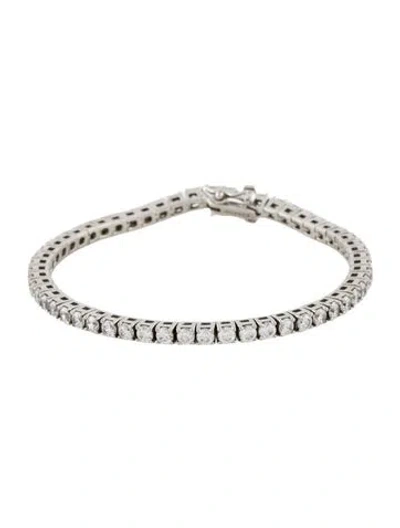 Pre-owned Dorsey Cubic Zirconia Kate Riviere Tennis Link Bracelet, 6.75" In Multi