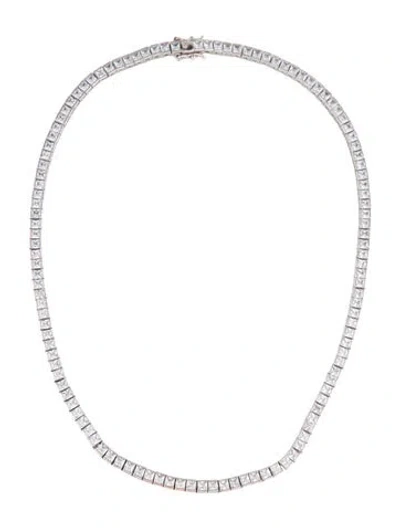 Pre-owned Dorsey Cubic Zirconia Riviere Necklace, 15.5" In Multicolor
