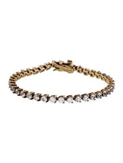Pre-owned Dorsey Synthetic Sapphire Bennington Riviere Bracelet, 6" In Multi