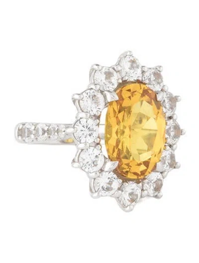 Pre-owned Dorsey Synthetic Sapphire Cocktail Ring In Multicolor