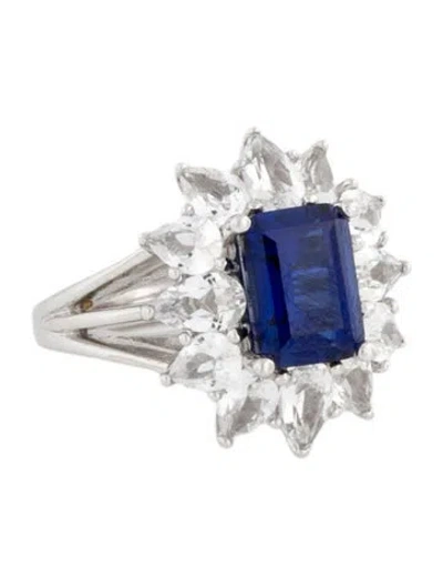 Pre-owned Dorsey Synthetic Sapphire Cocktail Ring In Multicolor