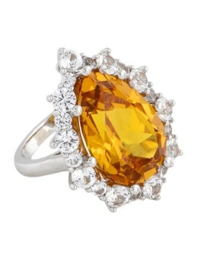Pre-owned Dorsey Synthetic Sapphire Cocktail Ring In Multicolor