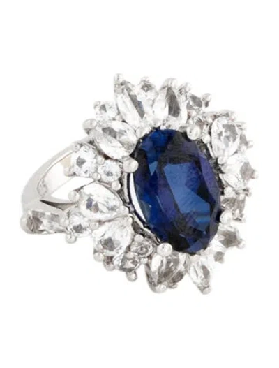 Pre-owned Dorsey Synthetic Sapphire Cocktail Ring In Multicolor