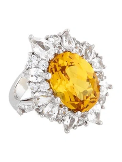 Pre-owned Dorsey Synthetic Sapphire Houghton Cocktail Ring In Multicolor