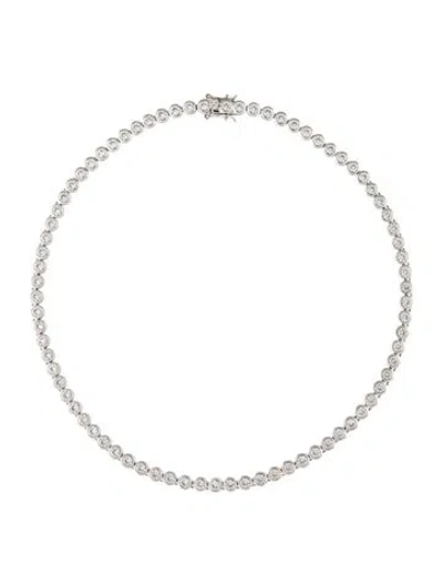 Pre-owned Dorsey Synthetic Sapphire James Bezel Riviere Necklace, 15" In Multi