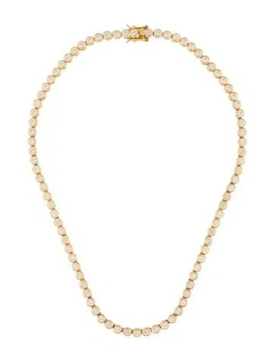 Pre-owned Dorsey Synthetic Sapphire James Bezel Riviere Necklace, 16" In Multi