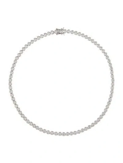 Pre-owned Dorsey Synthetic Sapphire James Bezel Riviere Necklace, 16" In Multicolor