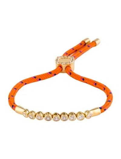 Pre-owned Dorsey Synthetic Sapphire James Paracord Bracelet, 9" In Multi