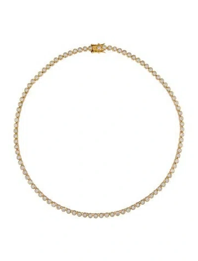 Pre-owned Dorsey Synthetic Sapphire James Riviere Tennis Necklace, 16" In Multicolor