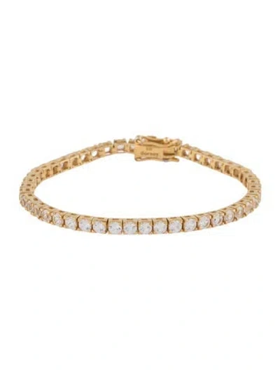Pre-owned Dorsey Synthetic Sapphire Kate Riviere Bracelet, 6" In Clear