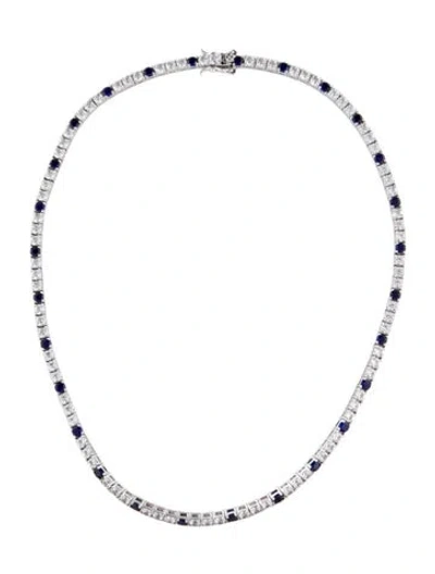 Pre-owned Dorsey Synthetic Sapphire Kate Riviere Necklace, 15.25" In Multi
