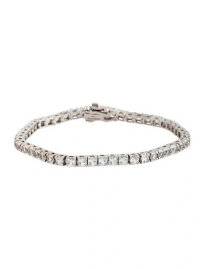 Pre-owned Dorsey Synthetic Sapphire 'kate Riviére' Tennis Bracelet, 6.5" In Multicolor