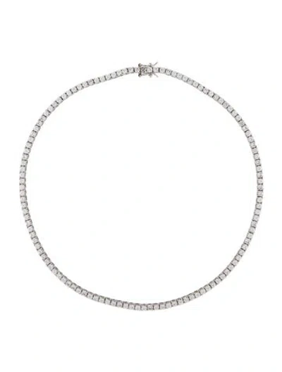 Pre-owned Dorsey Synthetic Sapphire Kate Riviere Tennis Necklace, 15" In Multi
