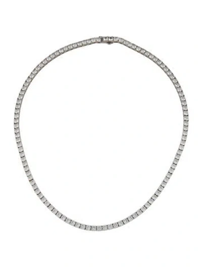 Pre-owned Dorsey Synthetic Sapphire Kate Riviere Tennis Necklace, 17" In Multicolor
