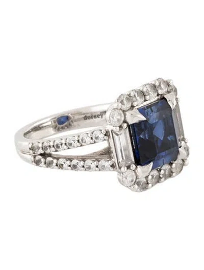 Pre-owned Dorsey Synthetic Sapphire Mercer Cocktail Ring In Multi