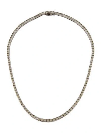 Pre-owned Dorsey Synthetic Sapphire Moss Rivière Necklace, 15.25" In Multi