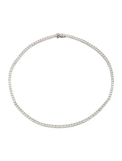 Pre-owned Dorsey Synthetic Sapphire Moss Rivière Necklace, 16" In Multi