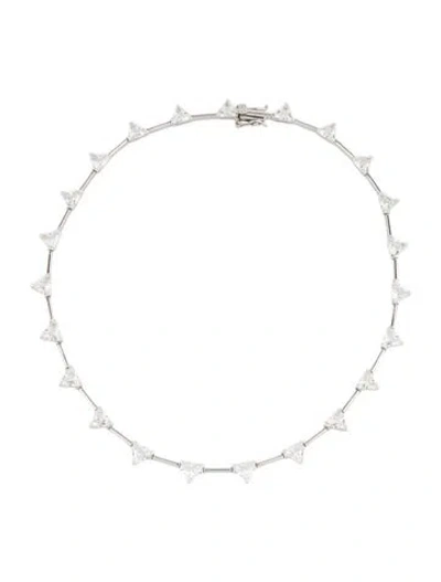 Pre-owned Dorsey Synthetic Sapphire Petite Julien Station Necklace, 15" In Multicolor