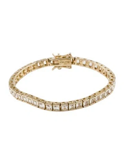 Pre-owned Dorsey Synthetic Sapphire Riviere Link Bracelet, 5.75" In Multi