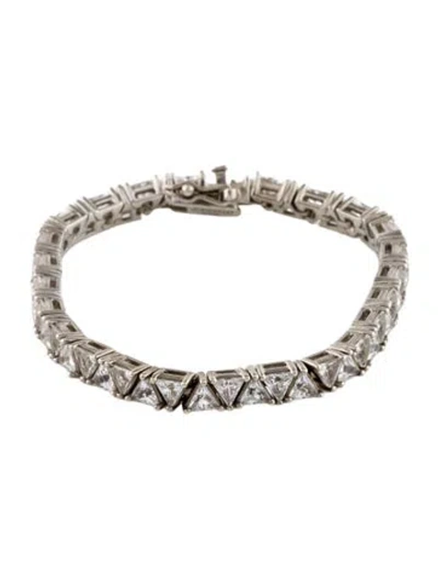 Pre-owned Dorsey Synthetic Sapphire Riviere Link Bracelet, 6.25" In Multi