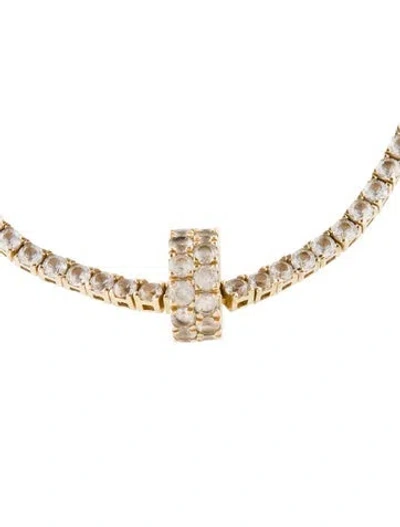 Pre-owned Dorsey Synthetic Sapphire Riviére Pendant Tennis Necklace, 18" In Multi