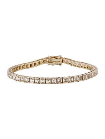Pre-owned Dorsey Synthetic Sapphire Riviere Tennis Bracelet In Multi