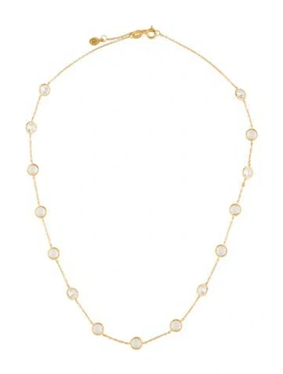 Pre-owned Dorsey Synthetic Sapphire Station Necklace, 17" In Multi