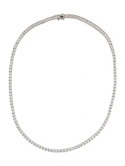 Pre-owned Dorsey Synthetic Sapphire Tennis Necklace, 16" In Multicolor