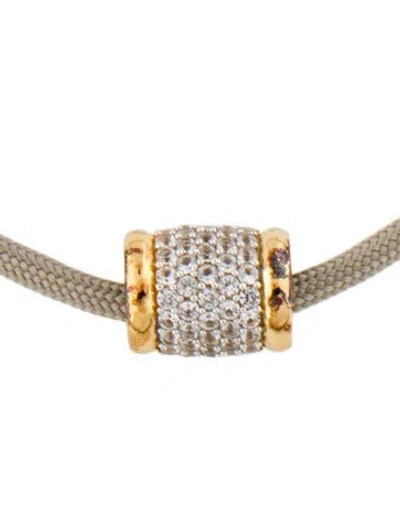 Pre-owned Dorsey Synthetic Sapphire Yves Sable Paracord Necklace, 26" In Multicolor