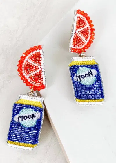 Dos Femmes Luna Azul Beer Earrings In Blue
