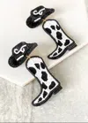 Dos Femmes Ranch Queen Earrings In Black/white