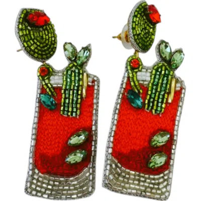 Dos Femmes Women's Bloody Mary Earrings In Red