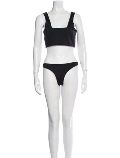 Pre-owned Dos Gardenias Bikini W/ Tags In Black
